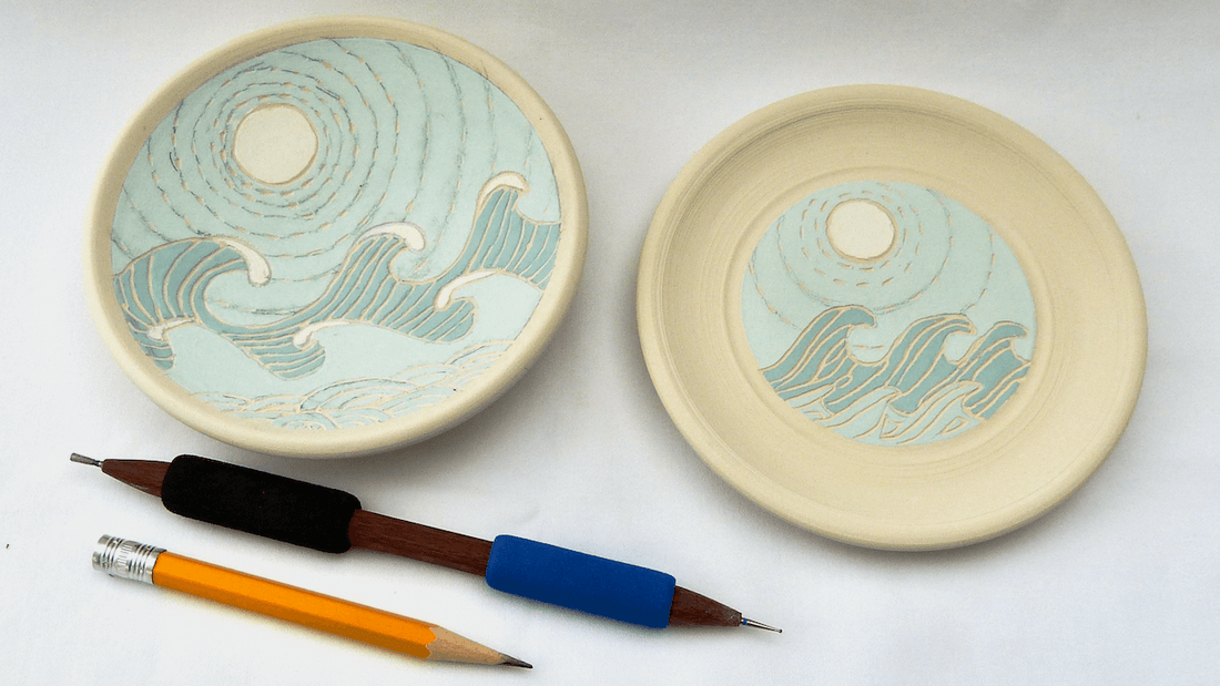 The Prelude to Sgraffito - Drawing - Tromppottery
