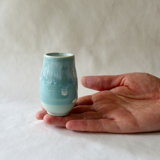 A Blue Turquoise Small Bud Vase for Your Favorite Little Buds