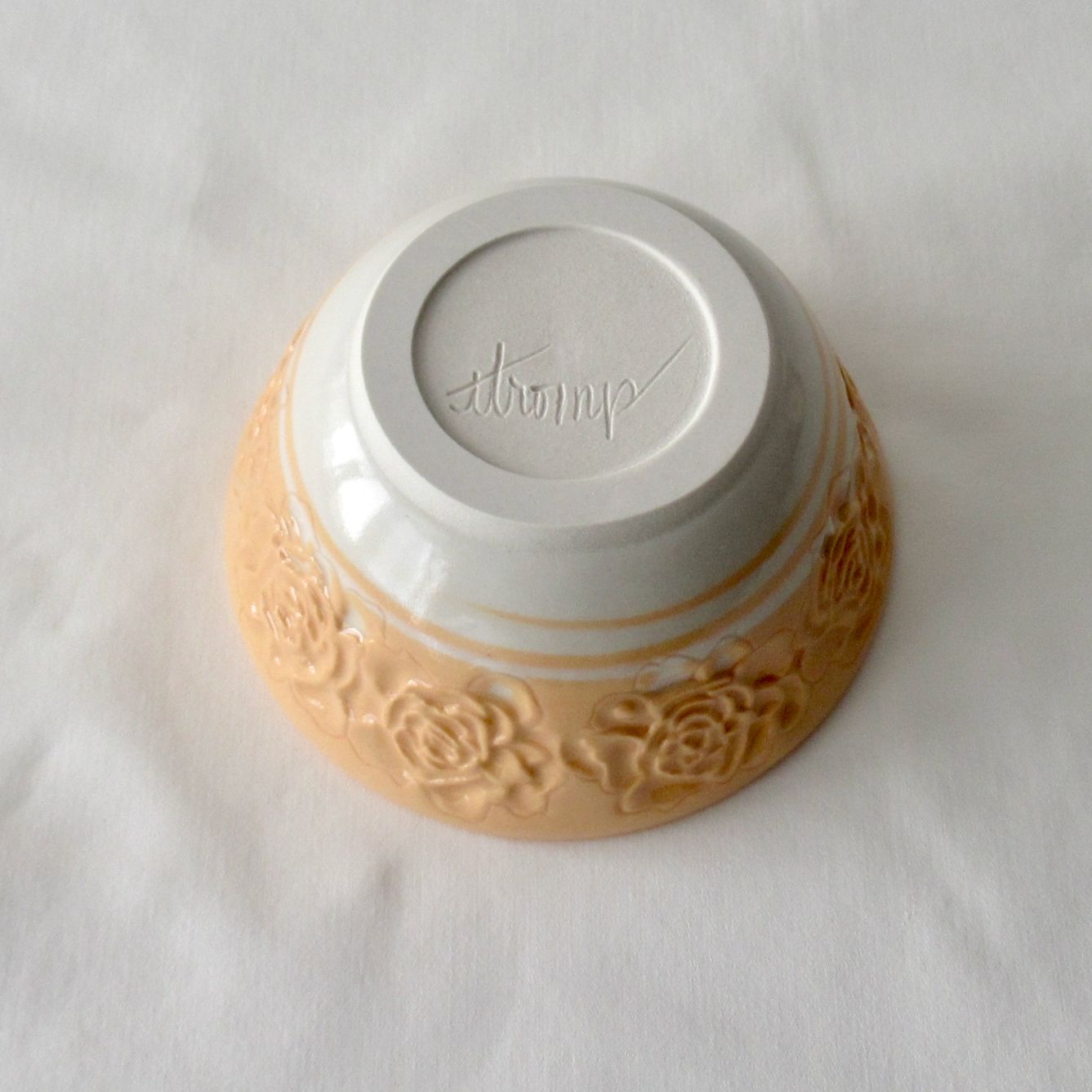 Hand-carved Flowers on a Wheel-thrown Neriage Bowl