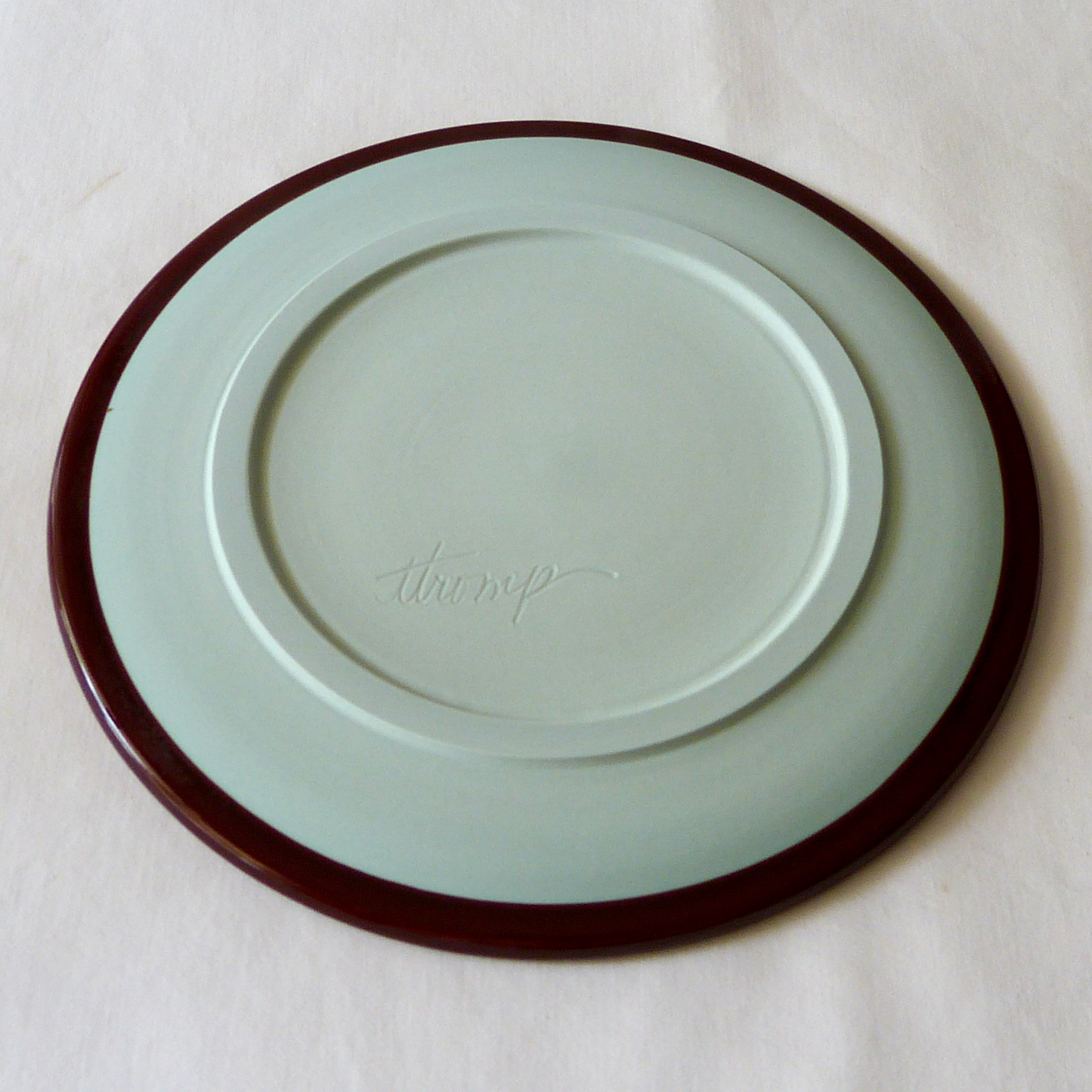A Hand Drawn and Glazed Porcelain Dahlia Bowl and Matching Plate