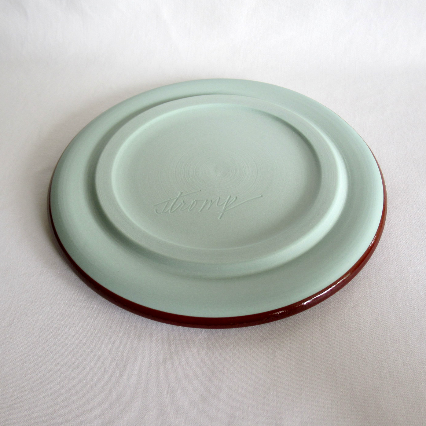 A Handcrafted Blue Turquoise Landscape Decorative Plate