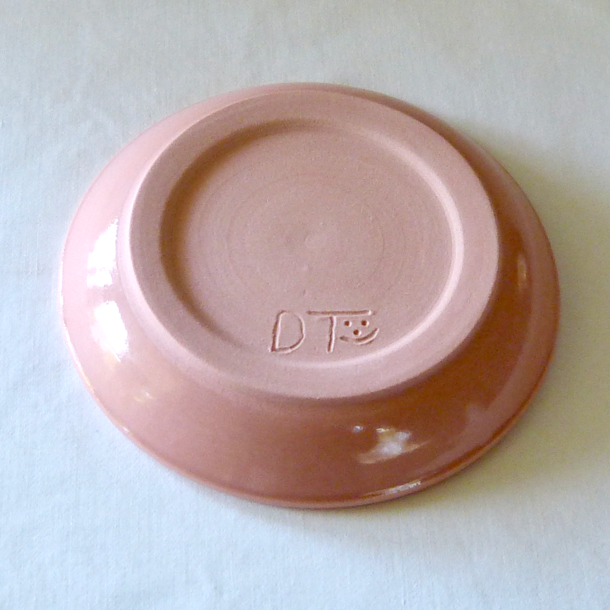 Handmade Colored Porcelain Plate with Mishima Sand Dollar Inlay