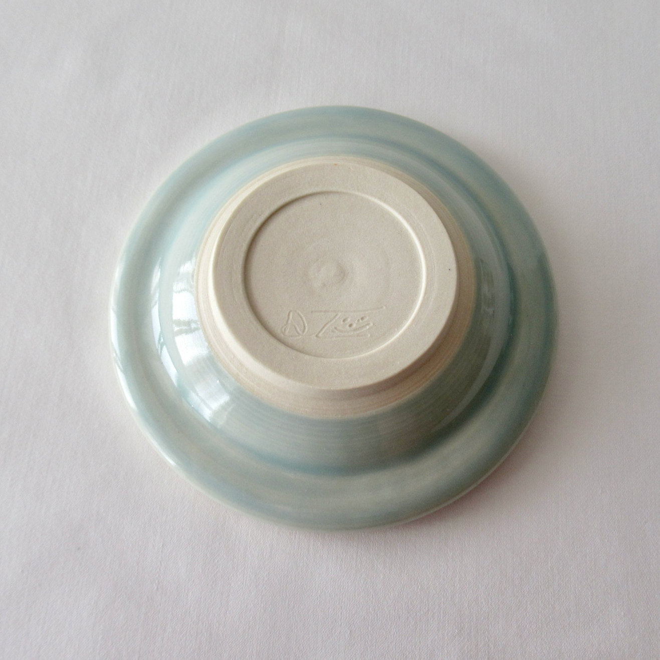 Handmade Agateware Seashells Colored Porcelain Pottery Shallow Bowl. Ceramic Pottery.