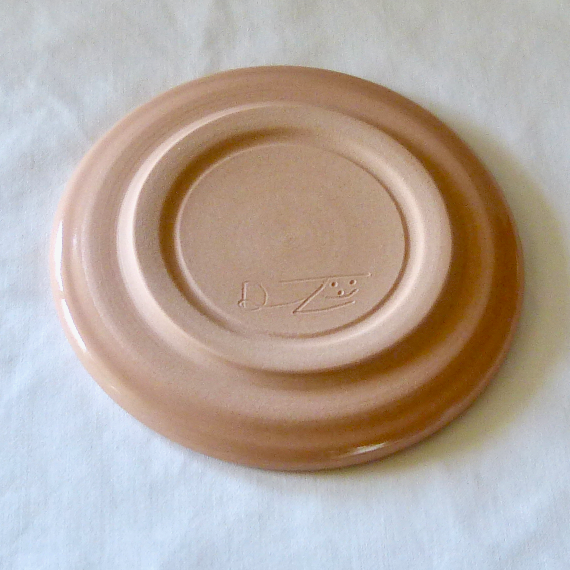 Colored Porcelain Sgraffito Waves Plate