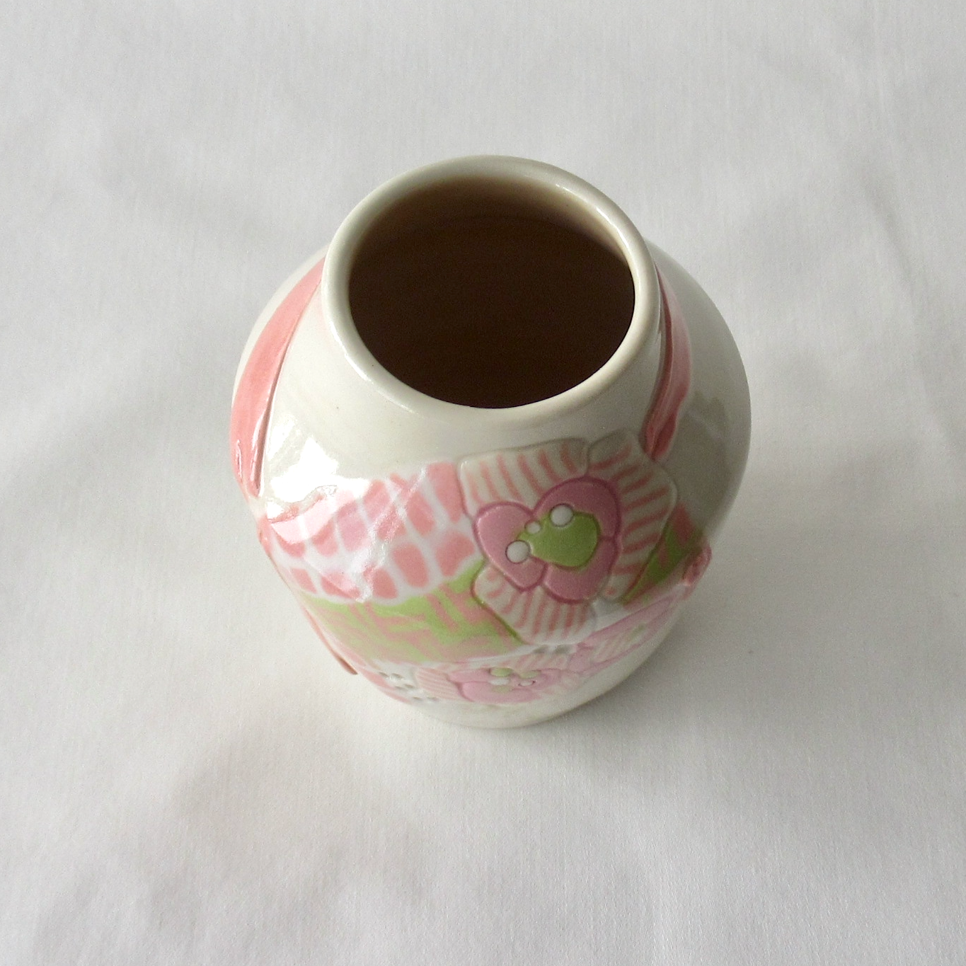 Bohemian Bud Vase. Nerikomi Inlay on a Wheel-thrown Bud Vase. Hand-crafted Ceramic Pottery