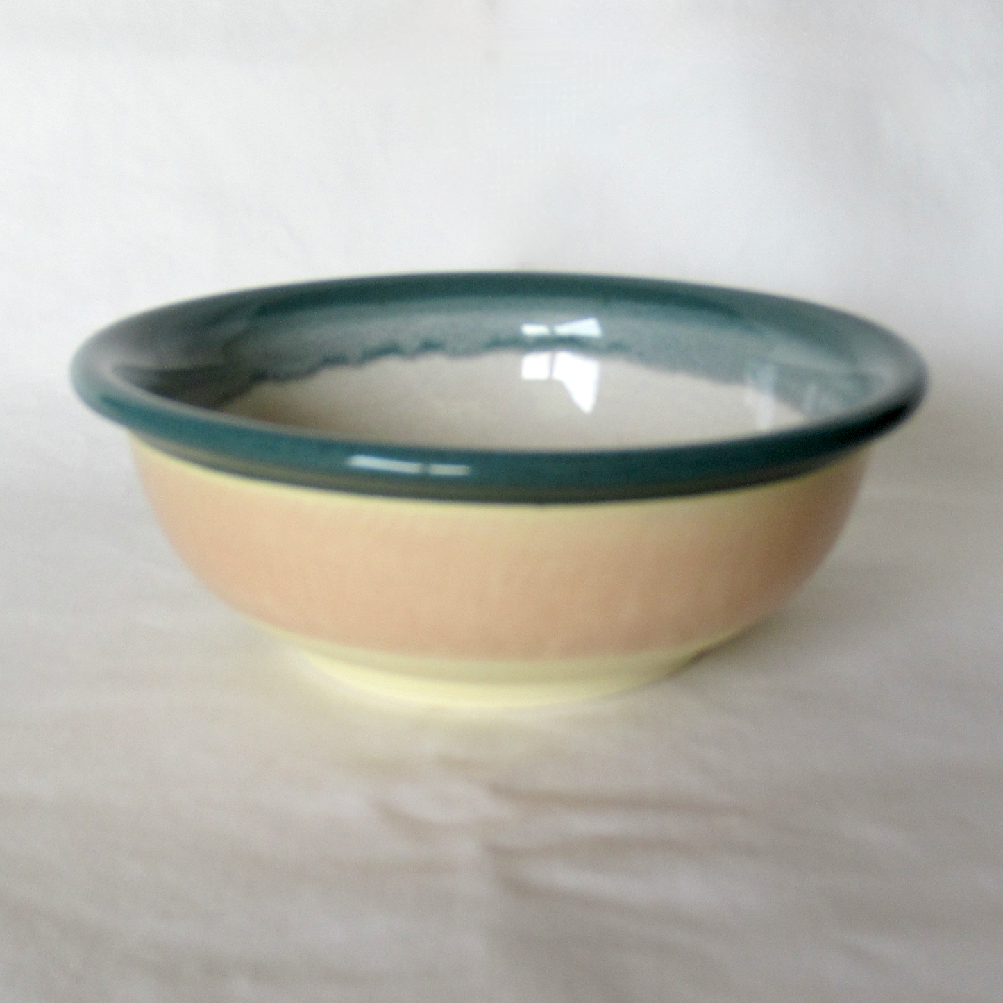 Small Hand Crafted Dark Green and Pink Chatter Bowl