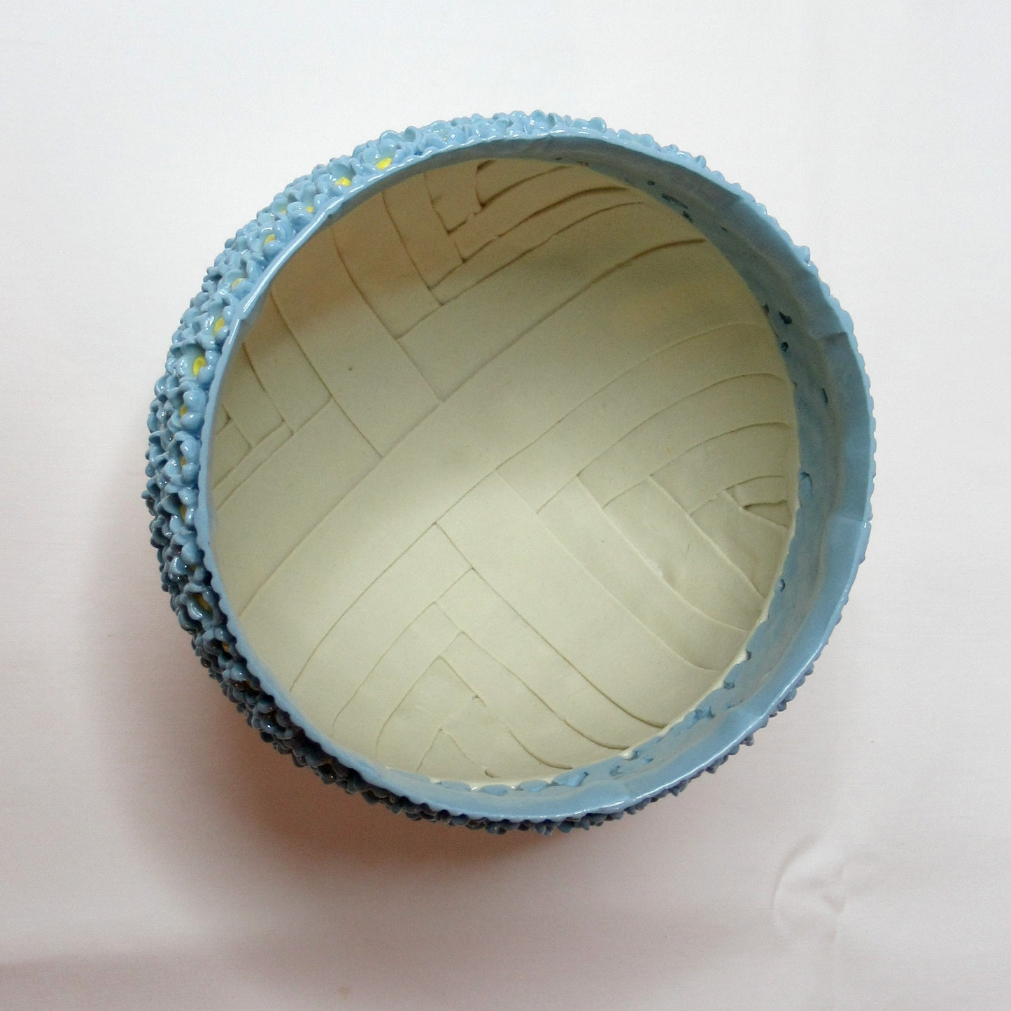 Hand-built Porcelain Forget-Me-Not Balloon Bowl