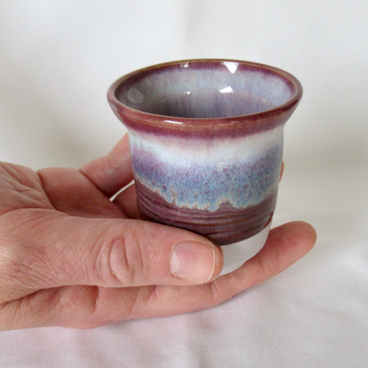 Wheel-thrown Small Shades of Purple Mini Bouquet / Bud Vase. Colored Porcelain Ceramic Pottery.